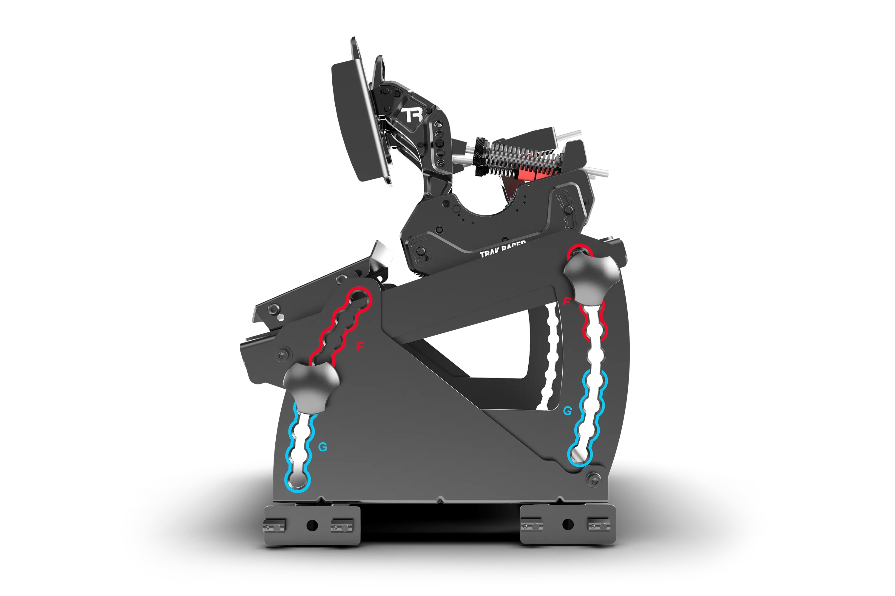 Tool-Free Formula & GT Hybrid Pedal Mount System for Extruded Aluminium Cockpits